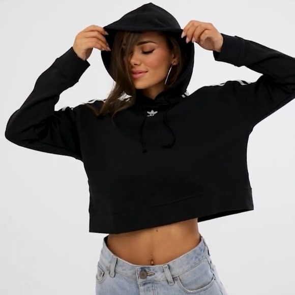 Cropped Adidas Hoodie size Large - Picture 5 of 5